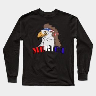 Eagle Mullet Merica - american flag Long Sleeve T-Shirt